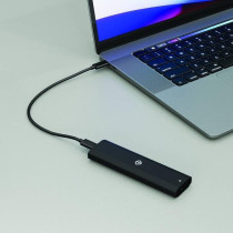 Powerology 512GB Dual Protocol Portable SSD Drive with Extremely Fast Transmission Rate, Black