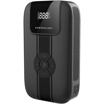 Powerology Jump Starter With Air Compressor - Black - PPBCHA13-BK