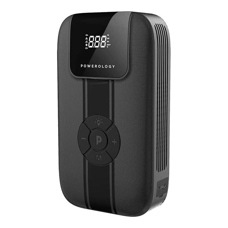 Powerology Jump Starter With Air Compressor - Black - PPBCHA13-BK