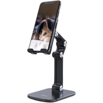 Yesido Double Folding free Rotation Support Mobile Phone Holder and 7.9 inch Tablet, Black