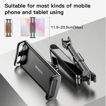 Yesido C117 Car Tablet Headrest Mount Holder For Seat with 360 Degree Rotation Compatible With 4.7Inch To 12.9 Inch, Tablets/Iphone 13/Ipads/Smartphones