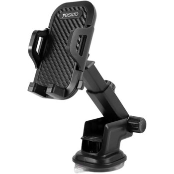 Yesido C23 Universal Car Mobile Holder Adjustable Automatic Clip Stand, Dashboard Windshield GPS Mount Bracket Sucker Phone Support