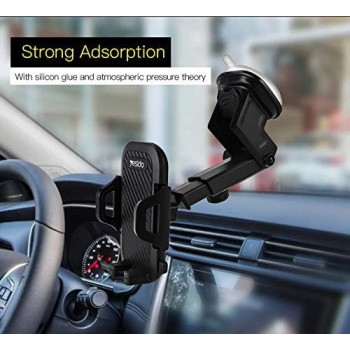Yesido C23 Universal Car Mobile Holder Adjustable Automatic Clip Stand, Dashboard Windshield GPS Mount Bracket Sucker Phone Support
