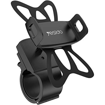Yesido C42 Bike Bicycle Motorcycle Mobile Phone Holder Mount Universal 360 Degree Adjustable Rotation Compatible with iPhone 12 mini/12/12 pro, Samsung Galaxy S21/20 or Note Ultra, Huawei