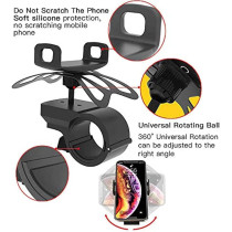 Yesido C42 Bike Bicycle Motorcycle Mobile Phone Holder Mount Universal 360 Degree Adjustable Rotation Compatible with iPhone 12 mini/12/12 pro, Samsung Galaxy S21/20 or Note Ultra, Huawei