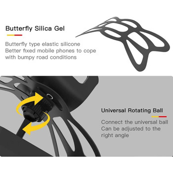 Yesido C42 Bike Bicycle Motorcycle Mobile Phone Holder Mount Universal 360 Degree Adjustable Rotation Compatible with iPhone 12 mini/12/12 pro, Samsung Galaxy S21/20 or Note Ultra, Huawei