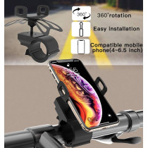 Yesido C42 Bike Bicycle Motorcycle Mobile Phone Holder Mount Universal 360 Degree Adjustable Rotation Compatible with iPhone 12 mini/12/12 pro, Samsung Galaxy S21/20 or Note Ultra, Huawei