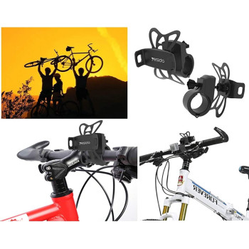 Yesido C42 Bike Bicycle Motorcycle Mobile Phone Holder Mount Universal 360 Degree Adjustable Rotation Compatible with iPhone 12 mini/12/12 pro, Samsung Galaxy S21/20 or Note Ultra, Huawei