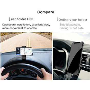 Yesido C65 Dashboard Car Phone Holder with Adjustable View Angle for Smartphones
