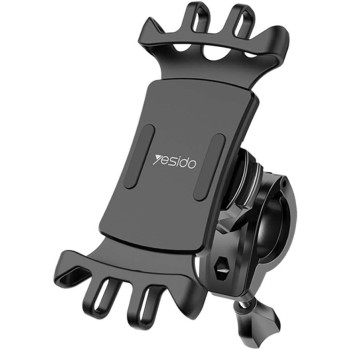 Yesido C66 Bike Bicycle Motorcycle Mobile Phone Holder Mount, Universal 360 Degree Adjustable Rotation, Compatible With Iphone 12 Mini/12/12 Pro, Samsung Galaxy S21/20 Or Note, Huawei And More