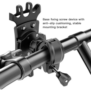 Yesido C66 Bike Bicycle Motorcycle Mobile Phone Holder Mount, Universal 360 Degree Adjustable Rotation, Compatible With Iphone 12 Mini/12/12 Pro, Samsung Galaxy S21/20 Or Note, Huawei And More