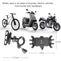 Yesido C66 Bike Bicycle Motorcycle Mobile Phone Holder Mount, Universal 360 Degree Adjustable Rotation, Compatible With Iphone 12 Mini/12/12 Pro, Samsung Galaxy S21/20 Or Note, Huawei And More