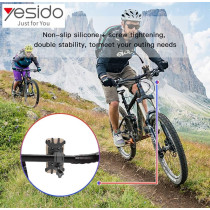 Yesido C66 Bike Bicycle Motorcycle Mobile Phone Holder Mount, Universal 360 Degree Adjustable Rotation, Compatible With Iphone 12 Mini/12/12 Pro, Samsung Galaxy S21/20 Or Note, Huawei And More