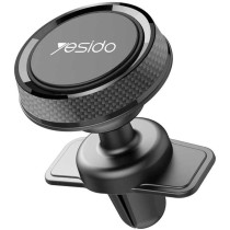 Yesido Mobile Magnetic Car Holder, 360 Degree Magnetic Mount Air Vent Cradle Compatible with Smartphones, Black