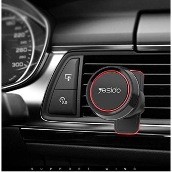 Yesido Mobile Magnetic Car Holder, 360 Degree Magnetic Mount Air Vent Cradle Compatible with Smartphones, Black