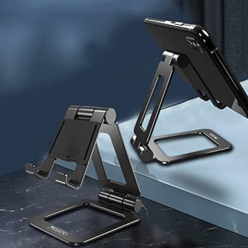 Yesido C98 Mobile Phone & Tablet 12.9 Inch Holder Aluminum Alloy Anti-Skid Mini Desktop Mount Universal Holder Bracket, Black