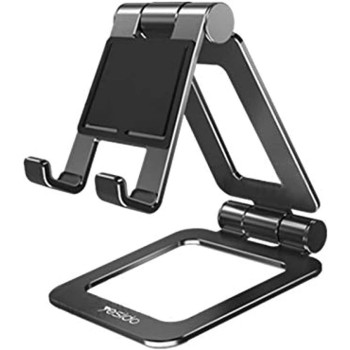 Yesido C98 Mobile Phone & Tablet 12.9 Inch Holder Aluminum Alloy Anti-Skid Mini Desktop Mount Universal Holder Bracket, Black