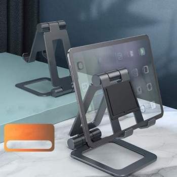 Yesido C98 Mobile Phone & Tablet 12.9 Inch Holder Aluminum Alloy Anti-Skid Mini Desktop Mount Universal Holder Bracket, Black