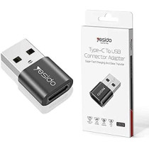Yesido GS09 Type-C to USB Connector Adapter For Cell Phones, Black