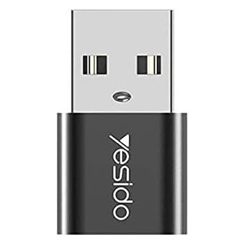 Yesido GS09 Type-C to USB Connector Adapter For Cell Phones, Black