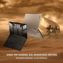 Asus Tuf Gaming A16 Advantage Edition FA617NS-N3002W Laptop, AMD R7-7735HS 16GB 512GB Pcie G3 SSD, AMD RX-7600S, Win11 H, 16 FHD 1920 x 1200, 16:10 165Hz, Black