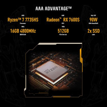 Asus Tuf Gaming A16 Advantage Edition FA617NS-N3002W Laptop, AMD R7-7735HS 16GB 512GB Pcie G3 SSD, AMD RX-7600S, Win11 H, 16 FHD 1920 x 1200, 16:10 165Hz, Black