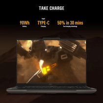Asus Tuf Gaming A16 Advantage Edition FA617NS-N3002W Laptop, AMD R7-7735HS 16GB 512GB Pcie G3 SSD, AMD RX-7600S, Win11 H, 16 FHD 1920 x 1200, 16:10 165Hz, Black
