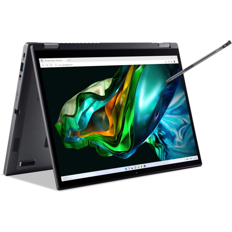 Acer Aspire 5 Spin 14 Convertible Laptop, 13Th Gen Intel Core i7-1355U 10 Cores Upto 5.0GHz, 16GB LPDDR5, 1TB SSD, Intel Iris Xe, 14Inch IPS Touch, Windows 11, Grey