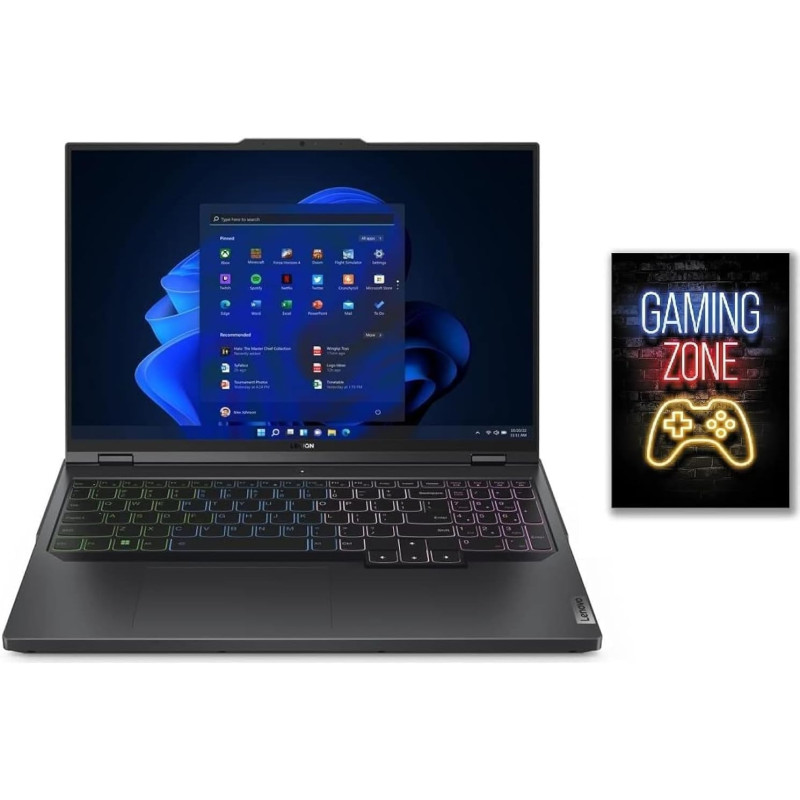 Lenovo 2023 Latest Legion Pro 5 Gaming Laptop 16 Inch WQXGA 165Hz Display Core I9-13900HX 24 Cores 32GB, 2TB SSD Nvidia RTX 4070 Graphics 8GB RGB, Grey