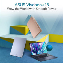 Asus Vivobook 15 X1502ZA-BQ1176W Slim Laptop, i7-12700H 2.3 GHz 16GB, 512GB Pcie G3 SSD, Intel Iris X, Win11 Home, 15.6-Inch FHD, 1920 x 1080 16:9, HD Webcam, Backlit-Eng-Arb-Kb, Silver