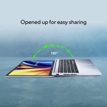 Asus Vivobook 15 X1502ZA-BQ1176W Slim Laptop, i7-12700H 2.3 GHz 16GB, 512GB Pcie G3 SSD, Intel Iris X, Win11 Home, 15.6-Inch FHD, 1920 x 1080 16:9, HD Webcam, Backlit-Eng-Arb-Kb, Silver