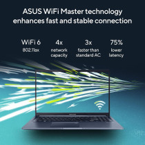 Asus Vivobook 15 X1502ZA-BQ1176W Slim Laptop, i7-12700H 2.3 GHz 16GB, 512GB Pcie G3 SSD, Intel Iris X, Win11 Home, 15.6-Inch FHD, 1920 x 1080 16:9, HD Webcam, Backlit-Eng-Arb-Kb, Silver
