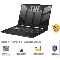 Asus Tuf Gaming A15 FA507NU-LP030W Laptop, AMD R7 7735HS 8GB, 512GB SSD, NV RTX4050, 6GB Graphics, Win11 Home, 15.6 Inch FHD 1920 x 1080 144Hz, HD Webcam, Backlit-RGB-Eng-Arb-Kb, Gray