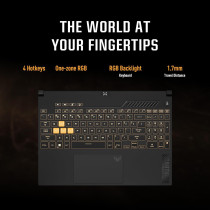 Asus Tuf Gaming A15 FA507NU-LP030W Laptop, AMD R7 7735HS 8GB, 512GB SSD, NV RTX4050, 6GB Graphics, Win11 Home, 15.6 Inch FHD 1920 x 1080 144Hz, HD Webcam, Backlit-RGB-Eng-Arb-Kb, Gray