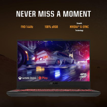 Asus Tuf A15 Gaming Laptop FA507NU-LP031W, R7 7735HS, 16GB, 512GB, Nvidia GeForce RTX 4050 6GB, 15.6 Inch FHD(1920 x 1080) 144Hz, Windows 11 Home, Backlit-RGB-Eng-Arb-Kb, Gray
