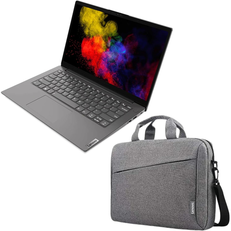 Lenovo V15 G2 Itl 15.6 Inch FHD Display Laptop, Intel Core I3-1215U Processor, 8GB DDR4 RAM, 256GB SSD, Intel UHD Graphics, Windows-11 With Lenovo T210 Laptop Bag, Black