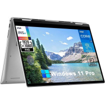 Dell Inspiron 7430 2-In-1 Business Laptop, Windows 11 Home, 14 Inch FHD+ (1920 x 1200) Touchscreen, 13Th Gen Intel 10-Core i7-1355U, 16GB LPDDR5 RAM, 1TB SSD, Backlit Kb, Fingerprint, Thunderbolt 4, Wi-Fi 6E, Silver