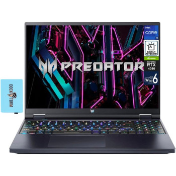 Acer Predator Helios 16 Laptop 16 Inch WQXGA IPS 240Hz, 24 Core Intel I9-13900HX, GeForce RTX 4080, 32GB DDR5, 1TB SSD, Backlit Kyb, 2 Thunderbolt 4, Wifi 6E, Windows 11 Home, Black