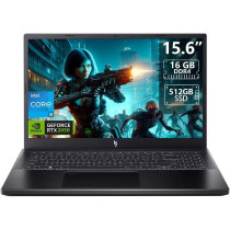 Acer Nitro V 15 Gaming Laptop With 15.6-Inch Display, Core I5-13420H Processor, 16GB DDR5 RAM, 512GB SSD, 4GB Nvidia RTX 2050 Graphics, Windows 11, English Kb, Black