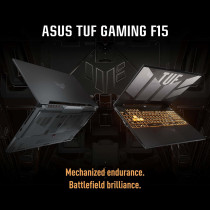 Asus Tuf F15 FX507ZV4-LP052W, Gaming Laptop, i7-12700H 16GB, 1TB Pcie G3 SSD, NV RTX4060, 8GB VRAM, Win11 Home, 15.6-Inch FHD 1920 x 1080 16:9 144Hz, HD Webcam, Backlit-RGB-Eng-Arb-Kb, Gray