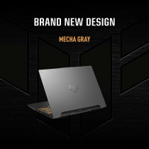Asus Tuf F15 FX507ZV4-LP052W, Gaming Laptop, i7-12700H 16GB, 1TB Pcie G3 SSD, NV RTX4060, 8GB VRAM, Win11 Home, 15.6-Inch FHD 1920 x 1080 16:9 144Hz, HD Webcam, Backlit-RGB-Eng-Arb-Kb, Gray