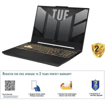 Asus Tuf F15 FX507VV4-LP103W, Gaming Laptop, I9-13900H 16GB 1TB Pcie G3 SSD, NV RTX4060, 8GB VRAM, Windows 11 Home, 15.6-Inch FHD 1920 x 1080 16:9 144Hz, HD Webcam, Backlit-RGB-Eng-Arb-Kb, Mecha Gray