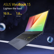Asus Vivobook 15 X513EA-BQ3396W Slim Laptop, I3-1115G4 8GB, 512GB Pcie G3 SSD, Intel Uma, Windows 11 Home, 15.6 Inch FHD 1920 x 1080 16:9, HD Webcam, Backlit-Eng-Arb-Kb, Black