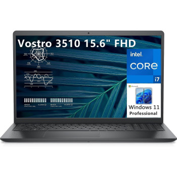 Dell Vostro 3520 15.6 Inch FHD Business Laptop, Intel Quad-Core i7-1255U 1.7 Up To 4.7GHz, 16GB DDR4 RAM, 512GB Pcie SSD,Wifi, Bluetooth, Windows 11 Pro, Carbon Black