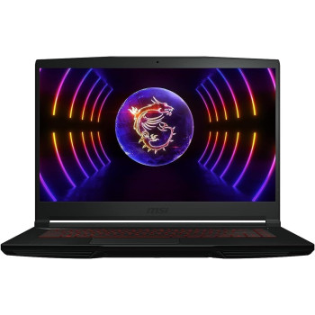 Msi GF63 Thin 12VE 9S7-16R821-027, Gaming Laptop, Intel Core i7-12650H, 15.6 Inch, 512GB M.2 Pcie SSD, 16GB RAM, RTX 4050, GDDR6 6GB, Windows 11, Eng/Arabic Kb, Black
