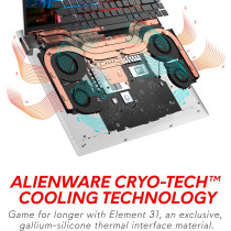 Alienware X17 R2, 17.3 Inch FHD 360Hz 1Ms Gaming Laptop, Intel Core I9 12900HK, Nvidia GeForce RTX 3080 Ti 16GB, 32GB RAM, 1TB SSD, Alienfx Mseries Keyboard, Nvidia G-Sync, Windows 11 Home, White
