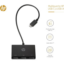 Hp USB-C To USB-A HUB, Black