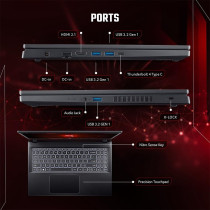 Acer Nitro V 15 ANV15-51 2023 Latest Gaming Laptop, Intel Core I5-13420H, 16GB DDR5 RAM, 512GB SSD, 15.6 Inch FHD 144Hz Display, Nvidia RTX 3050 6GB Graphics, Backlit Keyboard, Thunderbolt 4, Windows 11, Black