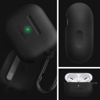 Spigen Silicone Fit Designed For Apple Airpods Pro Case, Black