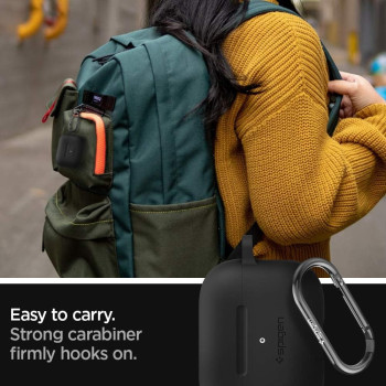 Spigen Silicone Fit Designed For Apple Airpods Pro Case, Black